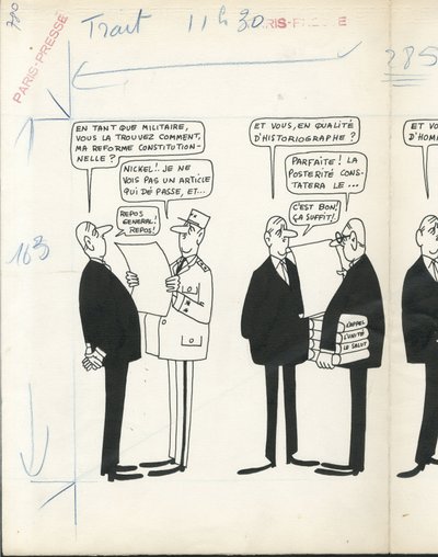 Paris-Presse, Satyryczny w B  W autorstwa Jacques Faizant