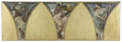Szkic paryskiego ratusza: Algieria. Gujana. Prowansja, około 1888 (olej na płótnie) autorstwa Jacques Fernand Humbert