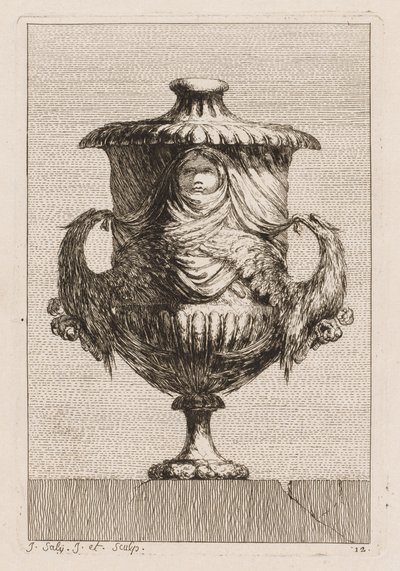 Zestaw Waz: Tablica 12, 1746. autorstwa Jacques Francois Joseph Saly