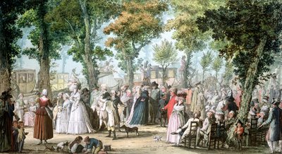 Promenada w Boulevard du Temple, 1788 autorstwa Jacques Francois Joseph Swebach