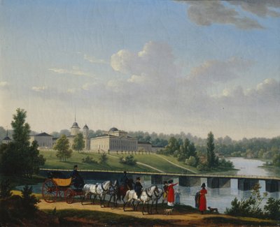 Spacer. Posiadłość Golicynów Pekhra-Jakowlewskoje, 1820 autorstwa Jacques Francois Joseph Swebach