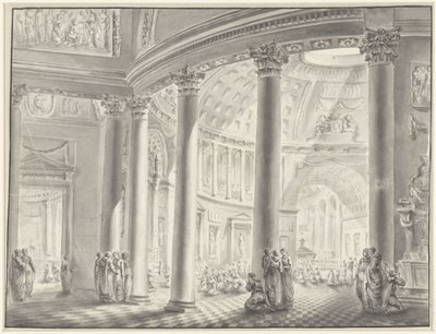 Wnętrze kościoła kopułowego autorstwa Jacques François Blondel