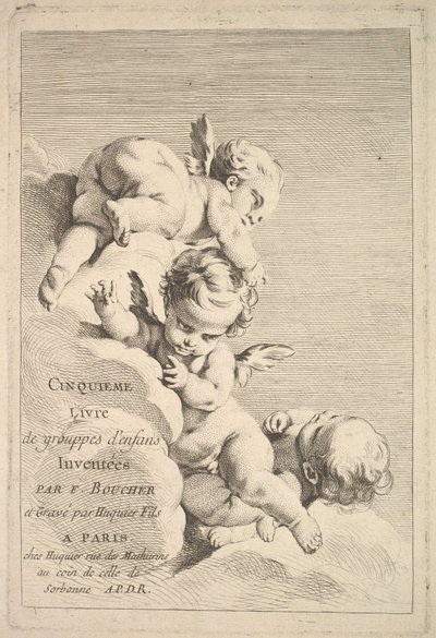 Frontyspis, połowa do końca XVIII wieku. autorstwa Jacques Gabriel Huquier