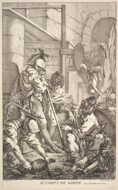 Druga Wartownia, połowa do końca XVIII wieku. autorstwa Jacques Gabriel Huquier