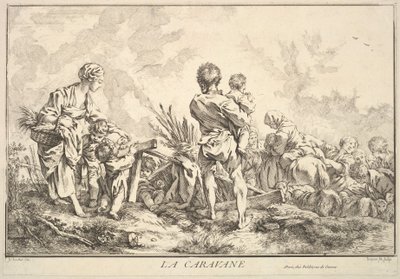 Karawana, połowa do końca XVIII wieku. autorstwa Jacques Gabriel Huquier