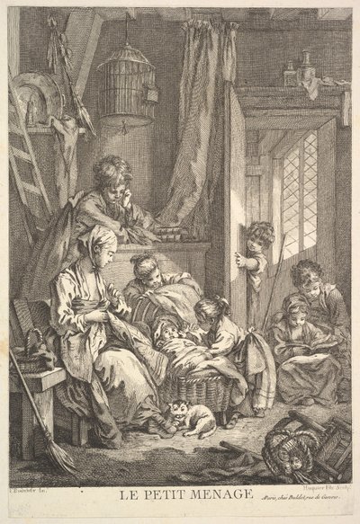Mały Dom, połowa do końca XVIII wieku. autorstwa Jacques Gabriel Huquier