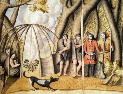 Indianie Magellan Detroit autorstwa Jacques Gouin de Beauchesne