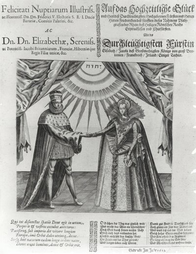 Burza na ślubie Fryderyka V, elektora Palatynatu i księżniczki Elżbiety Anglii, 1613 autorstwa Jacques Granthomme