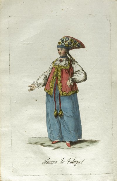 Panna z Kaługi w odświętnym stroju autorstwa Jacques Grasset de Saint Sauveur