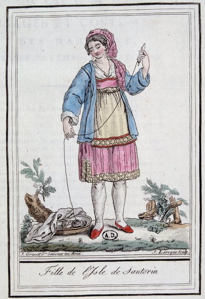 Dziewczyna z wyspy Santorini autorstwa Jacques Grasset de Saint Sauveur