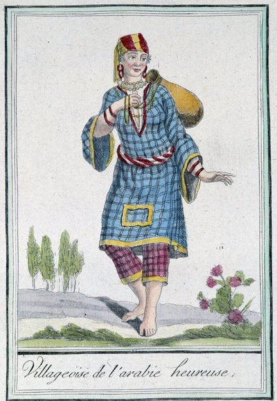 Happy Arabian Village - w „Encyklopedii podróży” Grasset St Sauveur, wyd. 1796 autorstwa Jacques Grasset de Saint-Sauveur