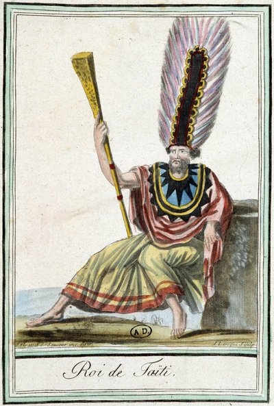 Król Tahiti - w „”Encyklopedii podróży”” J. Grasset Saint-Sauveur autorstwa Jacques Grasset de Saint-Sauveur