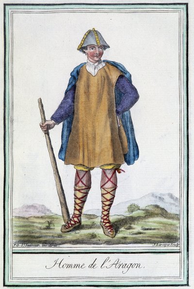 Man of Aragon (Hiszpania) - w „”Encyklopedii podróży”” Grasset St Sauveur, wyd. 1796 autorstwa Jacques Grasset de Saint Sauveur