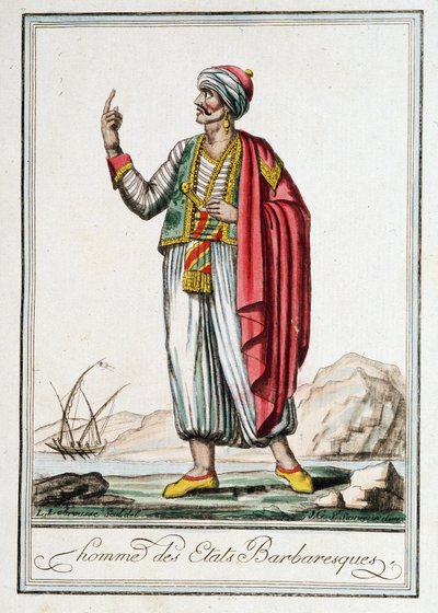 Człowiek stanów barbarzyńskich, „”Encyklopedia podróży”” J. Grasset Saint-Sauveur (Saint Sauveur) autorstwa Jacques Grasset de Saint-Sauveur
