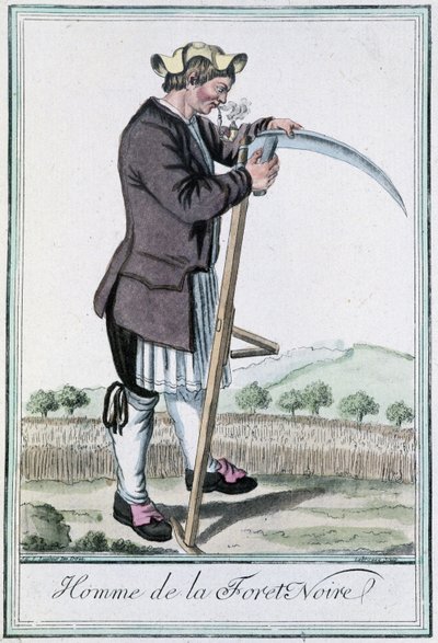 Człowiek ze Schwarzwaldu - w „”Encyklopedii podróży”” Grasset St Sauveur, wyd. 1796 autorstwa Jacques Grasset de Saint Sauveur