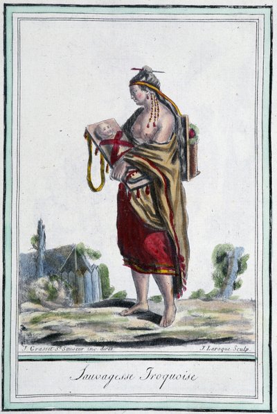 Sauvagesse iroquoise - w „Encyklopedii podróży” Grasset St Sauveur, Paryż autorstwa Jacques Grasset de Saint Sauveur
