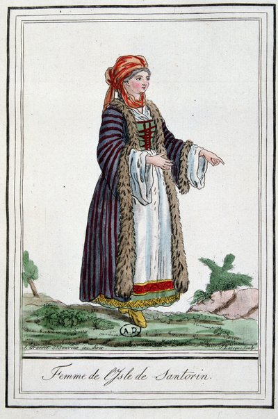 Kobieta z wyspy Santorini autorstwa Jacques Grasset de Saint Sauveur