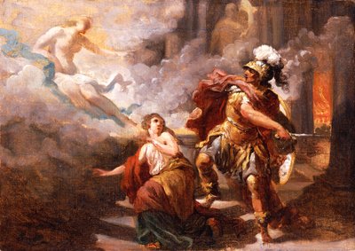 Helen ocalona przez Wenus od gniewu Eneasza, 1779 autorstwa Jacques Henri Sablet