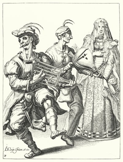 Maskarada (grawerowanie) autorstwa Jacques II de Gheyn