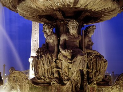 Fontanna Place de la Concorde w Paryżu. autorstwa Jacques Ignace Hittorff