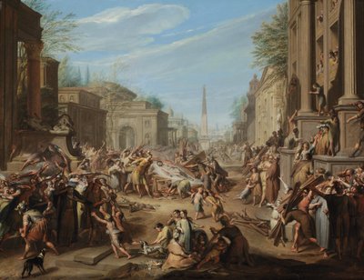 Zamieszki w Rzymie po śmierci Cezara autorstwa Jacques Ignatius de Roore