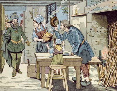 Henryk IV, Król Ubogich, który chce, aby wszyscy jego poddani mieli kurczaka na niedzielny obiad, ok. 1900 autorstwa Jacques Marie Gaston Onfray de Breville (Job)