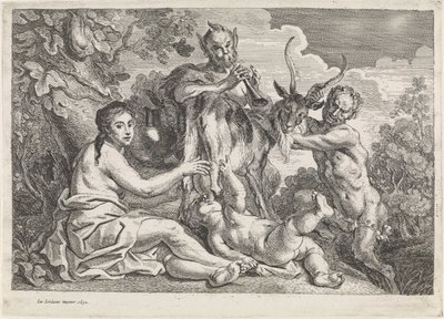 Dziecko Jowisz jest karmione przez kozę Amalthea autorstwa Jacques Jordaens