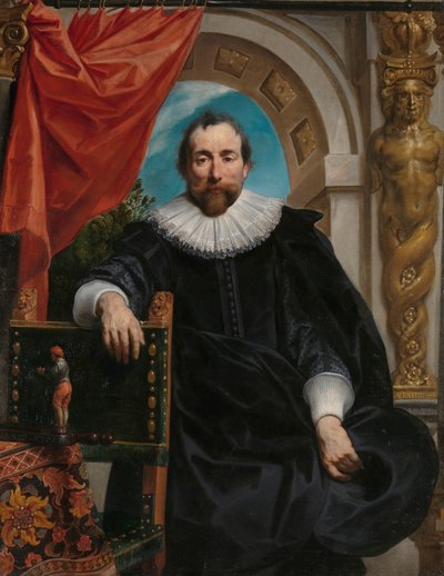 Portrety Rogiera Le Witera i jego żony Cathariny Behaghel Portret Rogiera Le Witera, kupca w Antwerpii autorstwa Jacques Jordaens