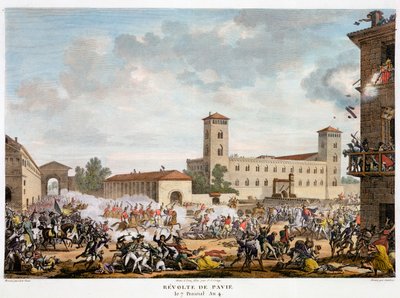 Bunt w Pawii, Włochy 7 preria, 4 maja 1796 r. autorstwa Jacques Joseph Coiny