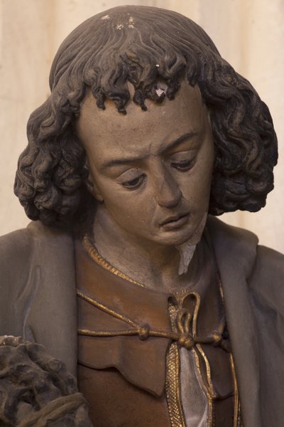 Św. Jan Ewangelista (tynk malowany) autorstwa Jacques Jubert