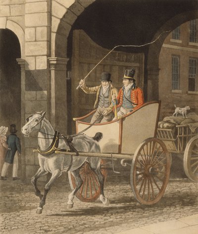Coaching lub The Mail Guard, grawerowane przez Matthew Dubourga (fl.1786-1838) 1825 (akwatinta) autorstwa Jacques Laurent after Agasse