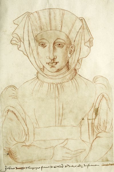 "Jehenne de Bourgongne żona Filipa de Valoys króla Francji", fol. 6 Recueil d