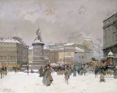 Place de Clichy (olej na panelu) autorstwa Jacques Lieven