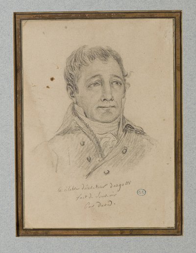 Portret Ignace-Eugène-Marie Degotti, ok. 1815-25 (kreda na jasnobrązowym papierze) autorstwa Jacques Louis (workshop of) David