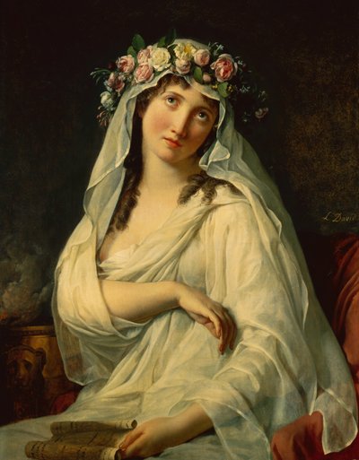 Westalska Dziewica Ukoronowana Kwiatami autorstwa Jacques Louis David