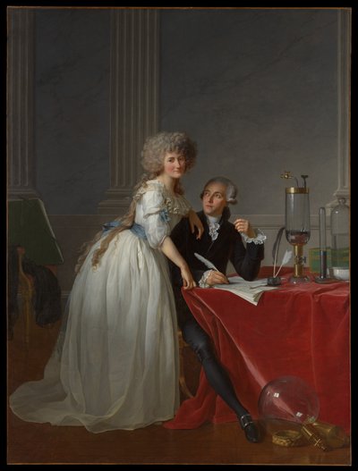 Antoine Laurent Lavoisier (1743-1794) i Marie Anne Lavoisier (Marie Anne Pierrette Paulze, 1758-1836) autorstwa Jacques Louis David