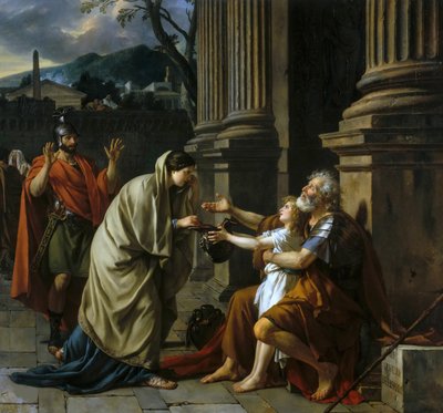 Belizariusz błagający o jałmużnę, 1781. autorstwa Jacques Louis David