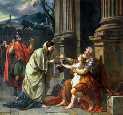 Belizariusz błagający o jałmużnę, 1781 r. autorstwa Jacques Louis David