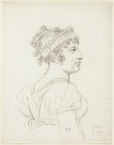 Popiersie Karoliny Bonaparte, księżniczki Murat, królowej Neapolu autorstwa Jacques Louis David