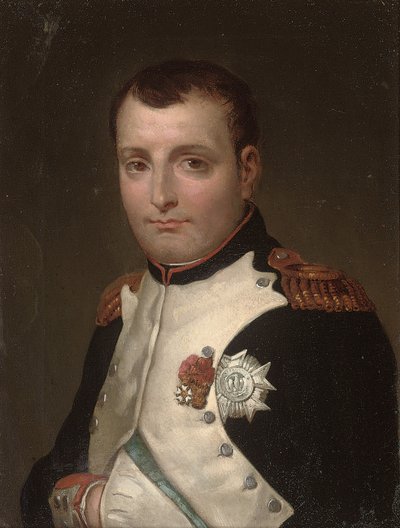 Szczegół Napoleona w jego gabinecie w Pałacu Tuileries autorstwa Jacques Louis David