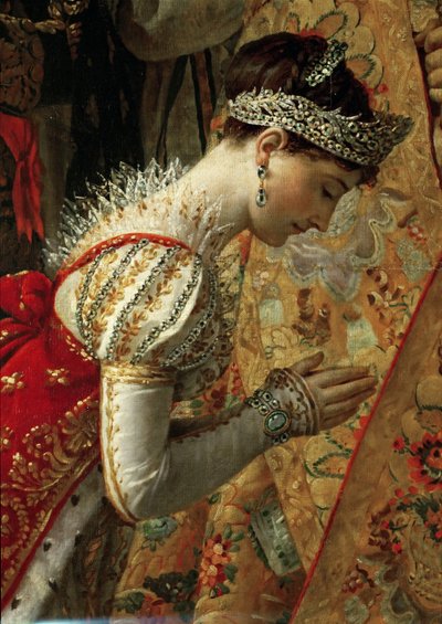 Cesarzowa Józefina Koronacja Napoleona, detal autorstwa Jacques Louis David