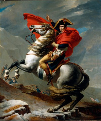 Portret konny Napoleona I Bonapartego autorstwa Jacques Louis David
