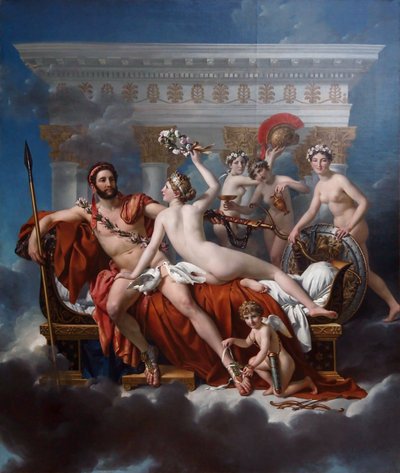 Francuski: Mars désarmé par Vénus Mars rozbrojony przez Wenus autorstwa Jacques Louis David