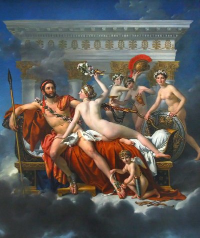 Francuski: Mars désarmé par Vénus Mars rozbrojony przez Wenus autorstwa Jacques Louis David