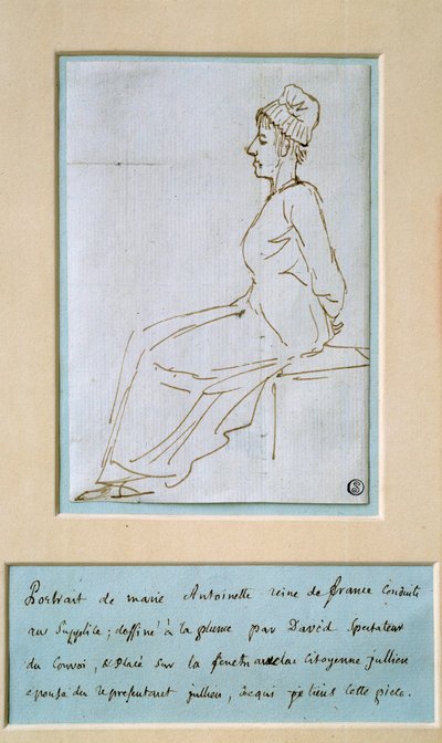 Maria Antonina prowadziła tortury (1755-1793). Rysunek Jacquesa Louisa Davida (1748-1825) autorstwa Jacques Louis David