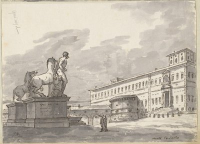 Monte Cavallo z poskramiaczami koni autorstwa Jacques Louis David