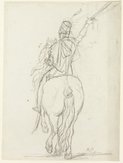 Oficer konny od tyłu autorstwa Jacques Louis David