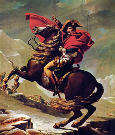 Napoleon Crossing the lps autorstwa Jacques Louis David