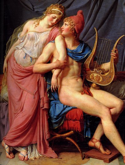 Paryż i Helena autorstwa Jacques Louis David