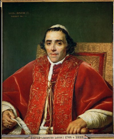 Papież Pius VII ... autorstwa Jacques Louis David